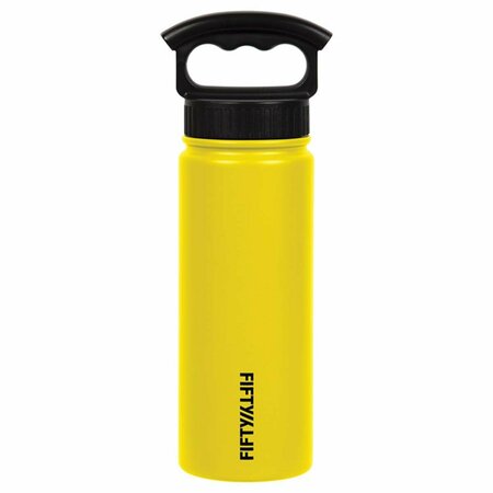 TRASCOCINA 18 oz Insulated Bottle with 3-Finger Grip Cap, Yellow TR3572788